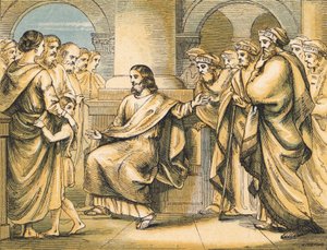 Jesús reprende a los escribas y fariseos de English School