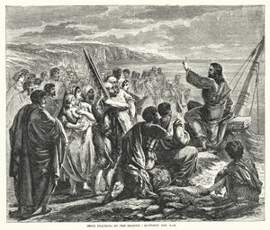 Jesús enseñando junto al mar, Mateo XIII de English School