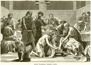 Jesús lavando los pies de Pedro