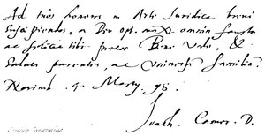 Joachim Camerarius de English School
