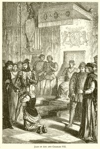 Juana de Arco y Carlos VII de English School