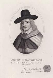 John Bradshaw, juez inglés que fue Presidente del Tribunal Superior de Justicia para el juicio del Rey Carlos I en 1649 de English School