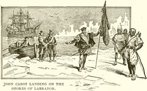 John Cabot desembarcando en las Costas de Labrador
