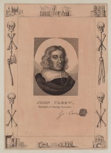 John Carew, ejecutado en Charing Cross, 1660 de English School