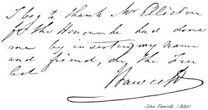 John Fawcett de English School