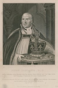 John Ireland, quien sostuvo la corona en la Coronación de Su Majestad el Rey Jorge IV de English School