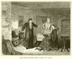 John Knox ante María, Reina de Escocia de English School