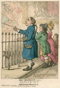 John Rosedale, marinero, expositor en el salón del Hospital de Greenwich, Londres