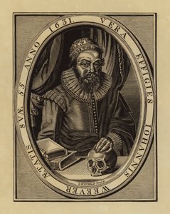 John Weever, poeta y anticuario inglés (grabado) de English School