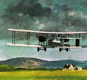 John William Alcock y Arthur Whitten Brown que volaron a través del Atlántico de English School