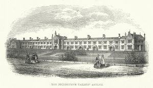 Asilo de sastres, Haverstock Hill, Londres (grabado) de English School