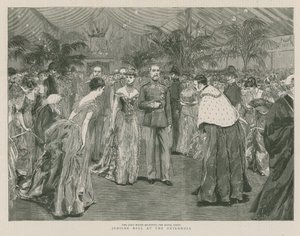 Baile del Jubileo en Guildhall, Londres; El Alcalde recibiendo a la Fiesta Real de English School