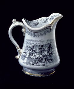 Jarra con una representación de la Carga de los Scots Greys en Balaclava