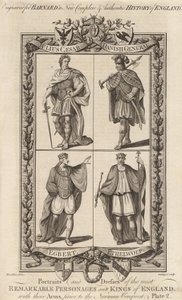 Julio César, un general danés, Egberto y Ethelwolf, ilustración de 