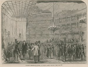 Concierto de Promenade de Jullien en el Covent Garden Theatre de English School