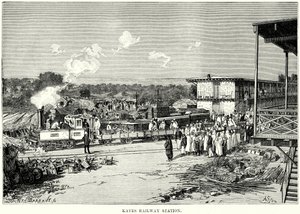 Estación de ferrocarril de Kayes (grabado) de English School