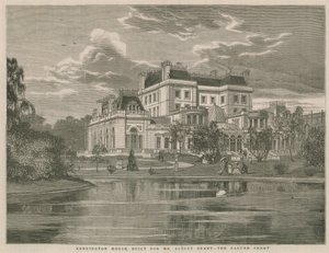 Kensington House, construida para el Sr. Albert Grant, el frente del jardín de English School