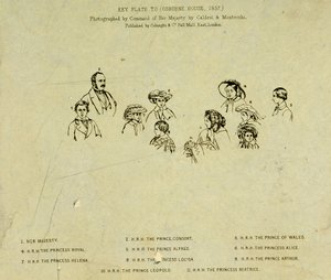 Placa Clave para el Retrato de la Familia Real en Osborne House, 1857 de English School