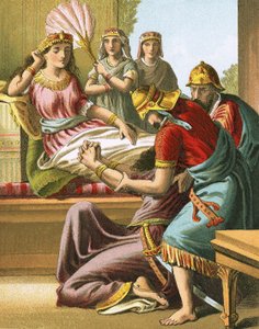 El rey Asuero ordena que Amán sea apresado y ahorcado de English School