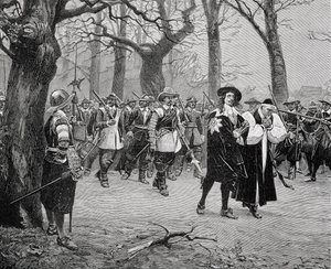 El rey Carlos I (1600-49) camino a su ejecución de English School