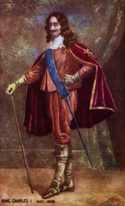 Rey Carlos I (litografía en color) de English School