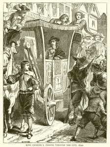 El Rey Carlos I pasando por la Ciudad, 1642 de English School