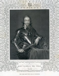 Rey Carlos I, grabado por H. Robinson después de Van Dyck, siglo XIX