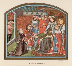 Rey Eduardo IV (litografía en color) de English School