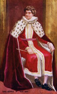 Rey Jorge IV (litografía en color) de English School