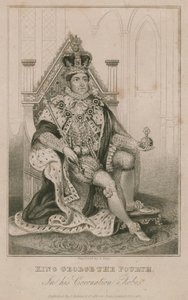 El Rey Jorge IV en sus ropas de Coronación de English School