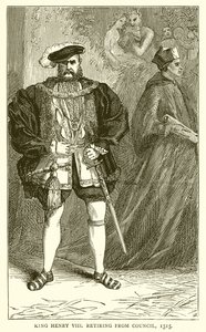 El rey Enrique VIII retirándose del consejo, 1515 de English School