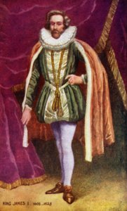 Rey Jaime I (litografía en color) de English School