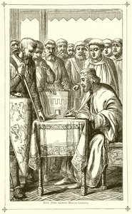El rey Juan firmando la Carta Magna de English School