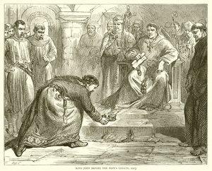 El Rey Juan ante el legado del Papa, 1213 de English School