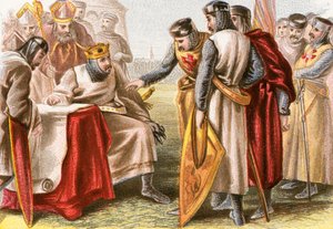 El rey Juan obligado a firmar la Carta Magna de English School