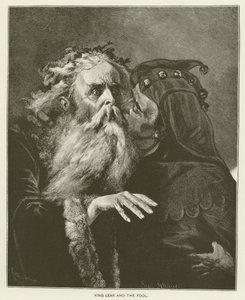 El Rey Lear y el bufón (grabado)