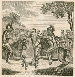 El rey Ricardo II impidiendo el duelo entre los duques de Hereford y Norfolk de English School
