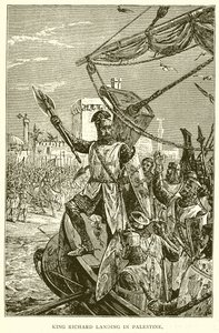 El Rey Ricardo desembarcando en Palestina de English School