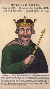 Rey Guillermo II (grabado coloreado)