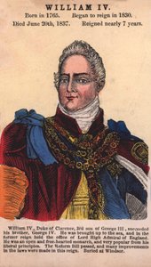 Rey Guillermo IV (grabado coloreado)