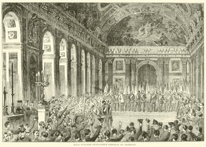 El rey Guillermo proclamado emperador de Alemania, diciembre 1870 de English School