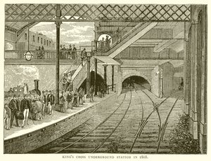 Estación de metro Kings Cross en 1868