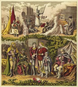 Reyes de la Casa de Lancaster y York; Rey Enrique IV, Rey Enrique V, Rey Enrique VI, Rey Eduardo IV, Rey Eduardo V, Rey Ricardo III