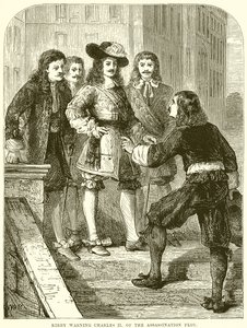 Kirby advirtiendo a Carlos II sobre el complot de asesinato de English School