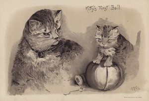 El primer baile de Kitty (cromolito) de English School