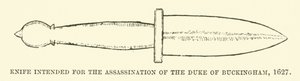 Cuchillo destinado al asesinato del Duque de Buckingham de English School