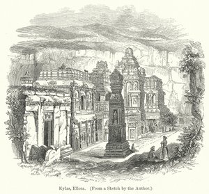 Kylas, Ellora (grabado) de English School