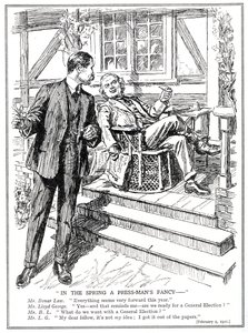 Lloyd George y Bonar Law discuten la perspectiva de una elección general, febrero de 1920 de English School