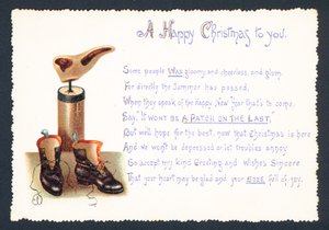 Botas de señora, Tarjeta de Navidad
