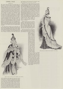 Página de Damas, Vestido (litografía) de English School